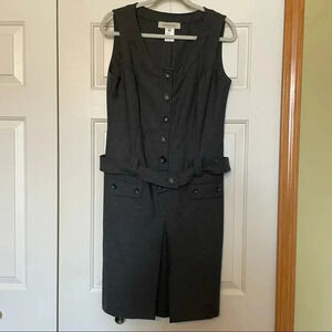 Gerard Darel Wool Sleeveless Belted Dress